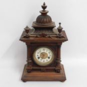 A German mantle clock, 18in tall