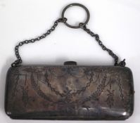 A Birmingham silver purse by Robert Pringle & Sons