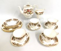 Eighteen pieces of Colcough tea ware