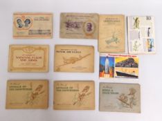Ten cigarette card albums including National Flags