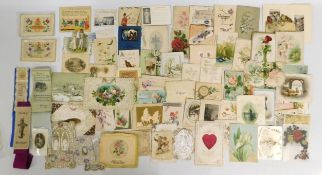 A quantity of Victorian & Edwardian greetings card