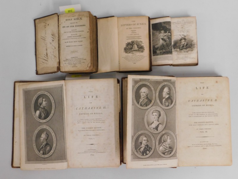 Book: Life of Catherine II Russia, vol I & III, 1800, twinned with Ossians poems 1807, Letters of Ju