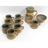 An Alan Brough St. Ives studio pottery coffee set