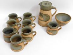 An Alan Brough St. Ives studio pottery coffee set