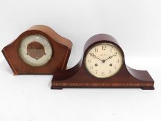 A Seth Thomas clock, 16.75in wide twinned with a S