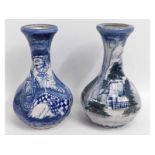 Two Chinese porcelain vases, one decorated with se