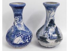 Two Chinese porcelain vases, one decorated with se