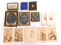 Three daguerreotypes & other items including photo