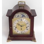A Regency style German moon phase mantle clock, 12