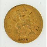 A 1913 King George V, half gold sovereign