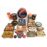 A selection of vintage tins including Mackintosh's