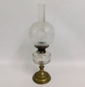 An Evered & Co. no.3 Duplex oil lamp with Postlethwaite burner, 23.5in tall inclusive