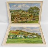 A pair of landscape oil paintings by W. Lambert Be