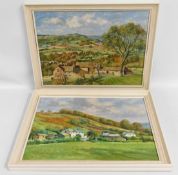 A pair of landscape oil paintings by W. Lambert Be
