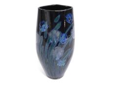 A large Anita Harris floral trial vase, 14.125in t