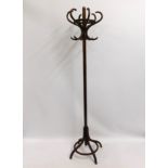 A hat & cloak hall stand, 72in tall