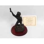 A mounted bronze style limited edition sculpture o
