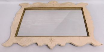 A mirror with later painted frame, 31in x 23.5in