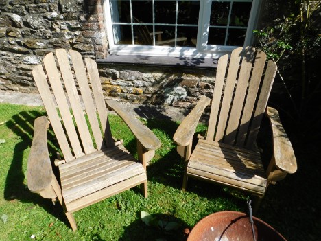 Blacksmith's Cottage: A pair of Adirondack style g