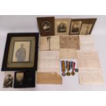 A WW1 medal set awarded to Private George Mintoff,