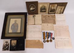 A WW1 medal set awarded to Private George Mintoff,