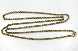 A 9ct gold long guard chain, 30in long, 11.5g