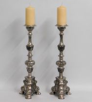 A pair of large & decorative ecclesiastic style ca