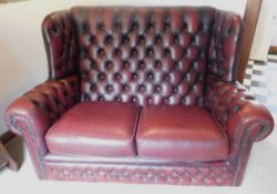 Carpenter's Cottage: An oxblood red Chesterfield s