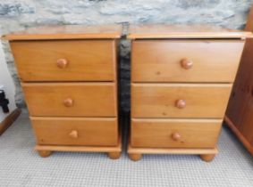 Gardener's Cottage: A pair of pine bedside cabinet