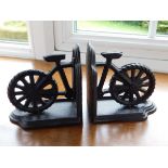 Miller's Cottage: A pair of cast metal bicycle boo