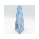 A Kosta, Sweden, crystal 'blue ice' obelisk with e