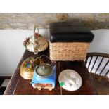 Carpenter's Cottage: A wicker storage box with foo