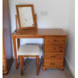Gamekeeper's Cottage: A pine dressing table with f