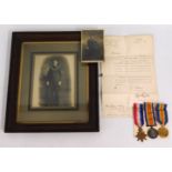A WW1 medal set awarded to RN Stoker, William Jame