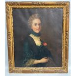 Tremaine Manor House: A 19thC. oil portrait of wom