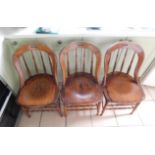 Dairymaid's Cottage: Three farmhouse chairs, 33.5i