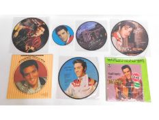 A collection of Elvis Presley picture discs includ