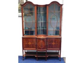 A two piece, Regency style Edwardian mahogany disp