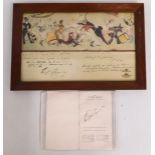 A framed Cunard White Star RMS Queen Mary correspondence written & signed by Cunard Line captain, Si