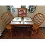 Gardener's Cottage: A small table with two beech s