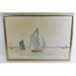 Maria Moreschi watercolour of sailing boats, image