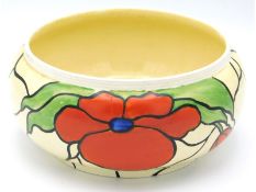 A Clarice Cliff Bizarre bowl with red & blue petal