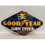 A large vintage Goodyear Farm Tyres enamel sign, G