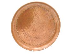 A Newlyn copper tray with hammered decor, 8.875in