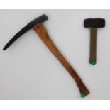Tinner's Cottage: A Cornish miners pol pick & cobbing hammer
