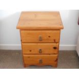Cobbler's Cottage: A pine bedside chest of drawers