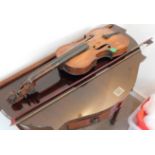 Tremaine Manor House: A vintage violin & bow, 23in
