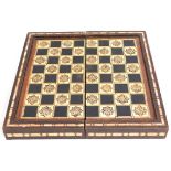 A decorative antique chess, draughts & backgammon