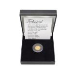 A cased 22ct gold proof Tristan Du Cunha St. Georg