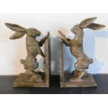 Gamekeeper's Cottage: A pair of hare bookends, 10i